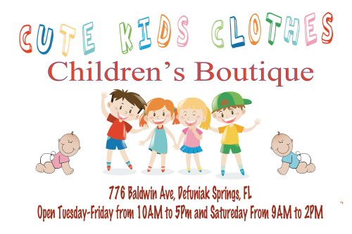 Cute Kids Clothes Children's Boutique Logo